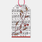 Deck the Holes楽譜ギフトラベル ギフトタグ (正面)