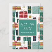 Deck the Holes かわいらし Holiday Gift Christmas シーズンカード (正面)