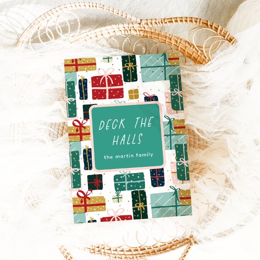 Deck the Holes かわいらし Holiday Gift Christmas シーズンカード