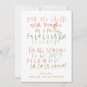 Deck the Holes カラフル Christmas Carolの写真 シーズンカード (正面)