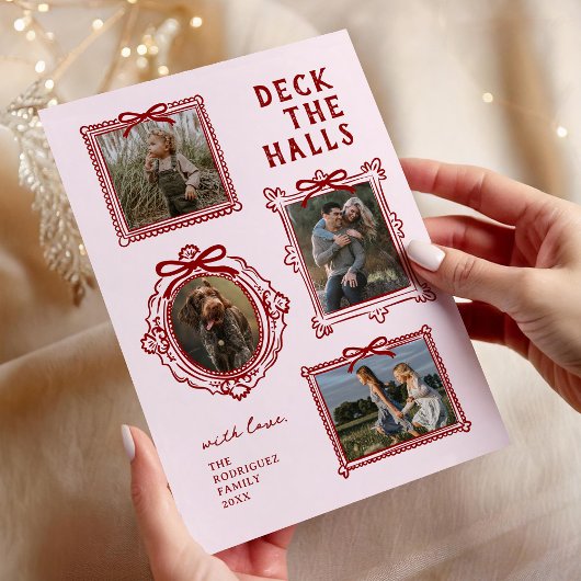Deck The Holes 4 Photo Frameクリスマス シーズンカード