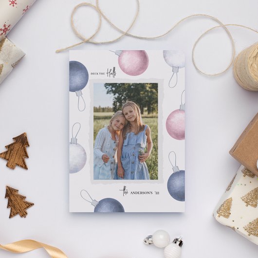 Deck the Holes Bauble写真クリスマス シーズンカード