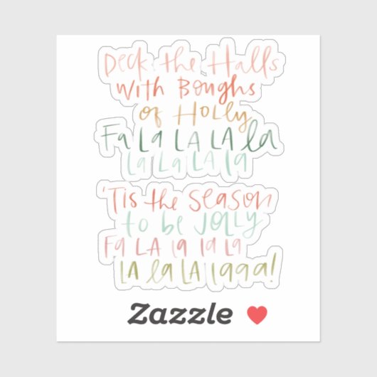 Deck the Holes Handlettered Stickers シール (シート)