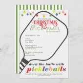 Deck the Holes Pickleball Christmas Tournament 招待状 (正面/裏面)