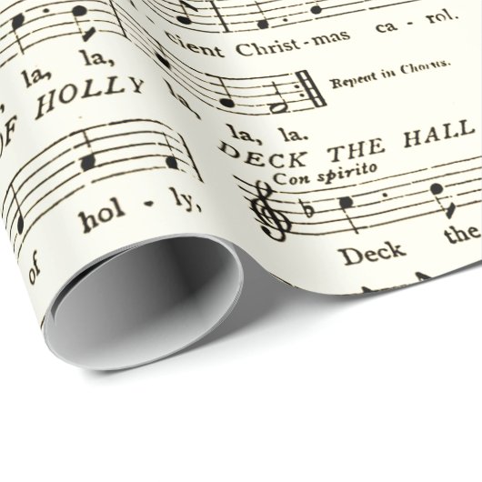 Deck the Holes Sheet Music Wrapping紙 ラッピングペーパー (ロールコーナー)