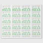 Deck the Holes Waterカラークリスマスオーナメント ラッピングペーパー (フラット)