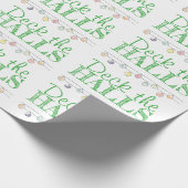 Deck the Holes Waterカラークリスマスオーナメント ラッピングペーパー (角)