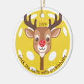 Deck the Holes with Pickleballsオーナメント セラミックオーナメント (左)