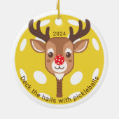 Deck the Holes with Pickleballsオーナメント セラミックオーナメント (裏面)