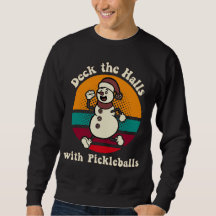 Deck the Holes with Pickleballsレトロかわいい雪だるま