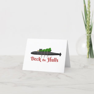 Deck the Hulls – サブクリスマスツリーカード サンキューカード
