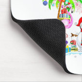 Deck The Palms Flamingo Trocal Christmas Lights Pa マウスパッド (コーナー)