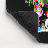 Deck The Palms Flamingo Trocal Christmas Lights Pa マウスパッド (コーナー)