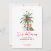Deck The Palms Tropical Christmas Party Invitation 招待状 (正面)