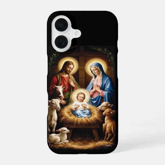 Deck Your Tech: Festive Christmas Wallpaper 2026 iPhone 16ケース (裏面)