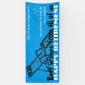 Deckchairの幸せな退職パーティーの旗 横断幕 (縦)