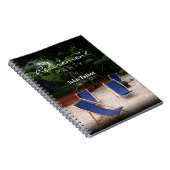 Deckchairsのパーソナライズな退職の来客名簿 ノートブック (右側)