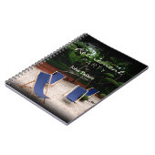 Deckchairsのパーソナライズな退職の来客名簿 ノートブック (左側)