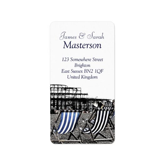 Deckchairs Brighton Pier (UK)ステッカーラベル ラベル (正面)