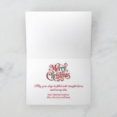 Decked Out Christmas Golf Cart Holiday Card シーズンカード (内部)