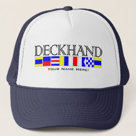 Deckhand Title in 航海の Signalあなたの名前にフラグ キャップ