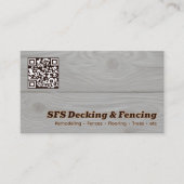 Decking & Fencing Business QR Vcard 名刺 (正面)
