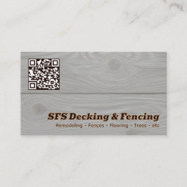 Decking & Fencing Business QR Vcard 名刺