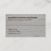 Decking & Fencing Business QR Vcard 名刺 (裏面)