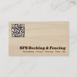 Decking & Fencing Business QR Vcard 名刺