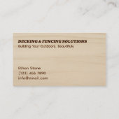Decking & Fencing Business QR Vcard 名刺 (裏面)