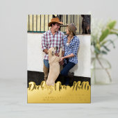 Decking New Halls Cut Out Lettering Vertical Photo 箔シーズンカード (立ち正面)