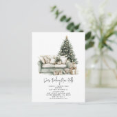 Decking New Halls Elegant Sage Green Holiday 案内ポストカード (スタンド正面)