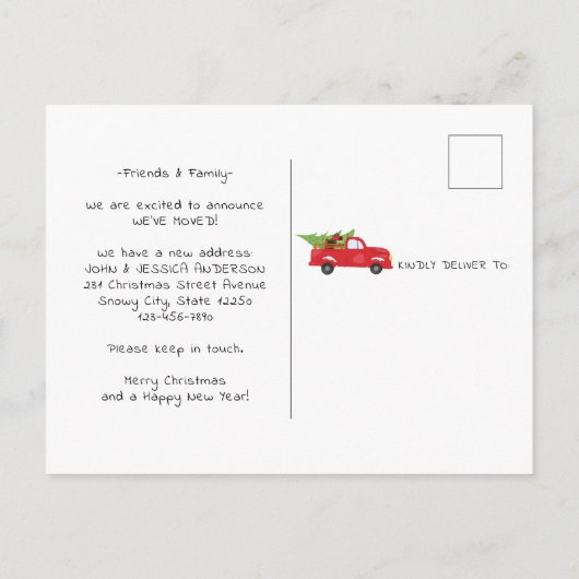 Decking New Holesクリスマスフォトホリデームービング 案内ポストカード (裏面)