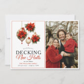 Decking New Holesクリスマスフォトホリデームービング 案内状 (正面)