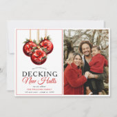 Decking New Holesクリスマスフォトホリデームービング 案内状 (正面)
