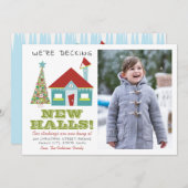 Decking New Holesクリスマスフォトホリデームービング 案内状 (正面/裏面)