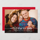 Decking New Holesスクリプト写真クリスマスムービング 案内状 (正面/裏面)