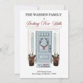 Decking New Holesブルードアクリスマスフォトムービング 案内状 (正面)