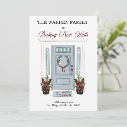 Decking New Holesブルードアクリスマスフォトムービング 案内状 (スタンド正面)