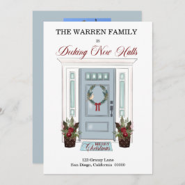 Decking New Holesブルードアクリスマスフォトムービング 案内状