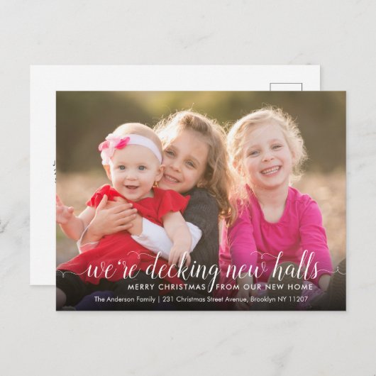 Decking New Holes写真クリスマスホリデームービング 案内ポストカード (正面/裏面)