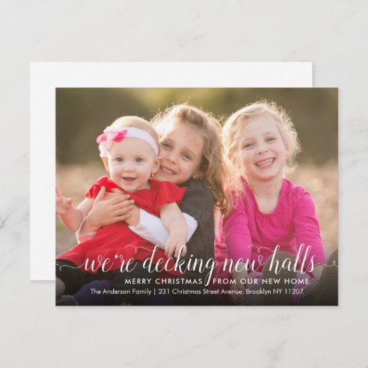 Decking New Holes写真クリスマスホリデームービング 案内状 (正面/裏面)