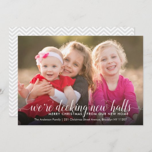 Decking New Holes写真クリスマスホリデームービング 案内状 (正面/裏面)