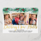 Decking New Holes HollyとMistletoe 3の写真 箔シーズンカード (正面)