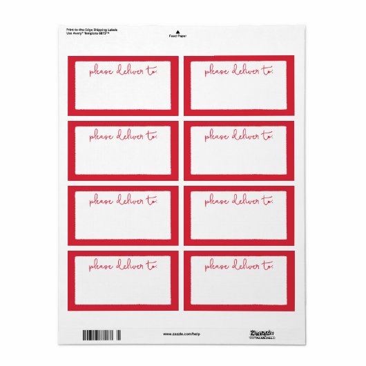 Deckleモダン Please Deliver To住所 シール (フルシート)