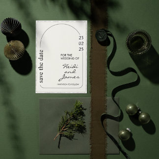 Deckle Edgeフェイク紙qrコード写真招待状 招待状