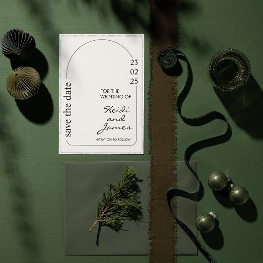 Deckle Edgeフェイク紙qrコード写真招待状 招待状