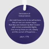 Declaration of Independence 250th Anniversary USA  オーナメント (裏面)