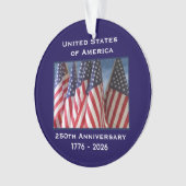 Declaration of Independence 250th Anniversary USA  オーナメント (正面)