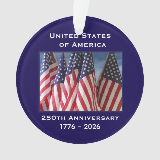 Declaration of Independence 250th Anniversary USA  オーナメント (正面)